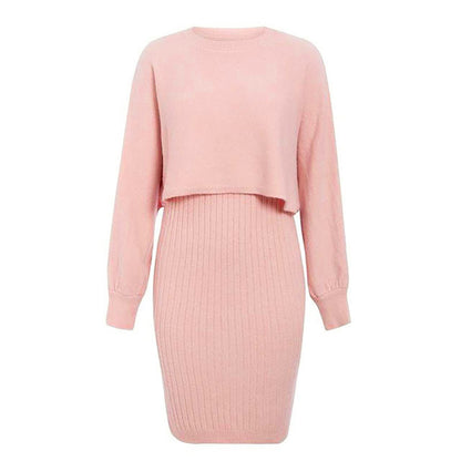 Two Piece Knitted Dress Set