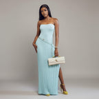 Tube Top Twisted Knitted Split Dress
