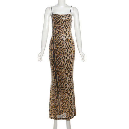 Sexy Leopard Print Sheath Dress