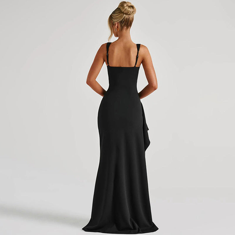 Evening Backless High Slit Dress