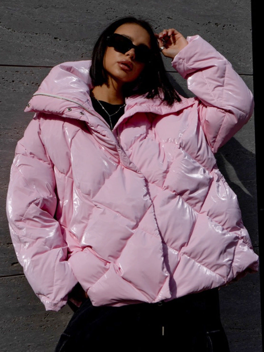 Rhombus Cotton Padded Jacket