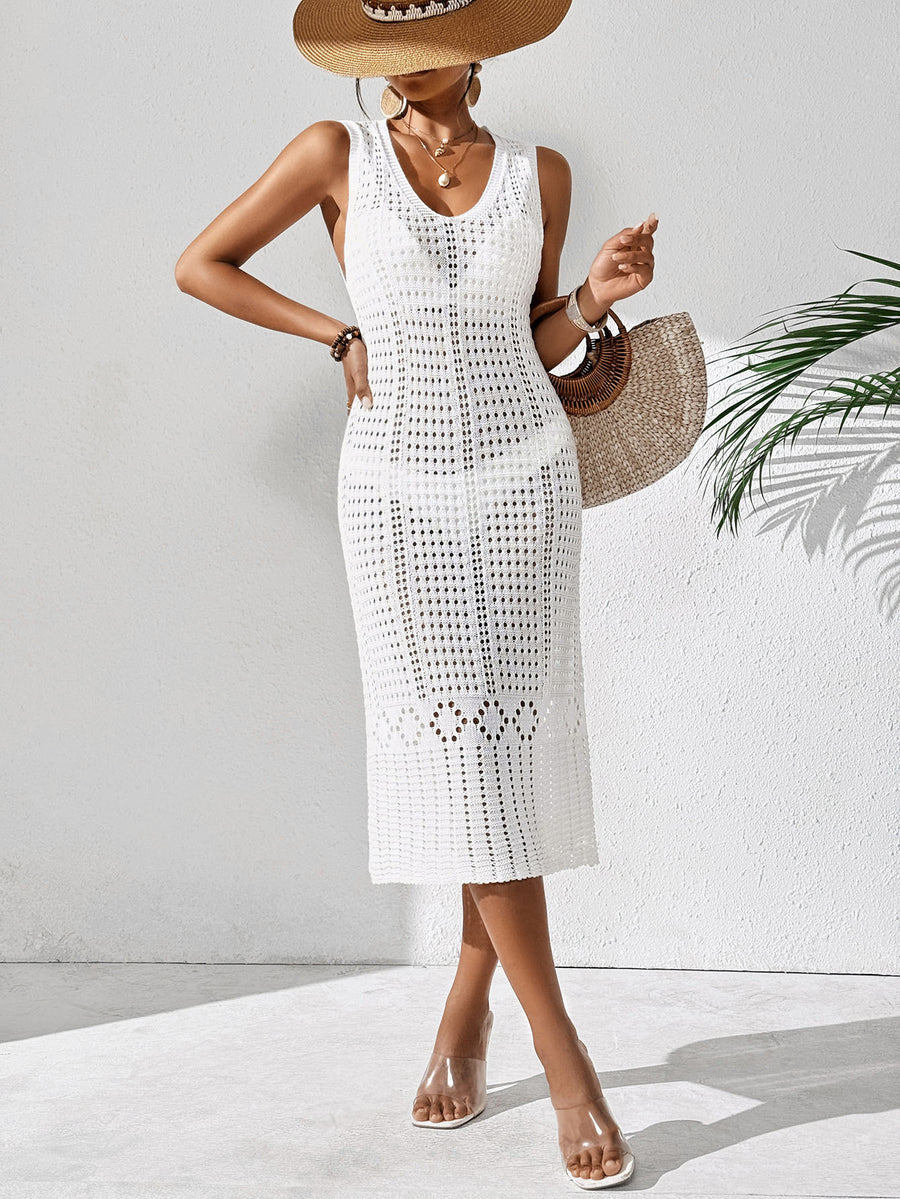 Mid Length Beach Cover Up Dress