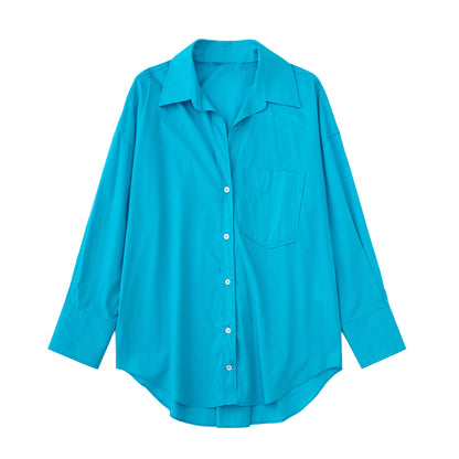 Multicolor Poplin Loose Shirt