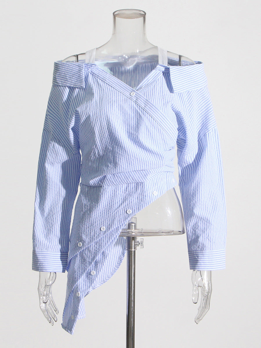 Asymmetric Striped Shirt