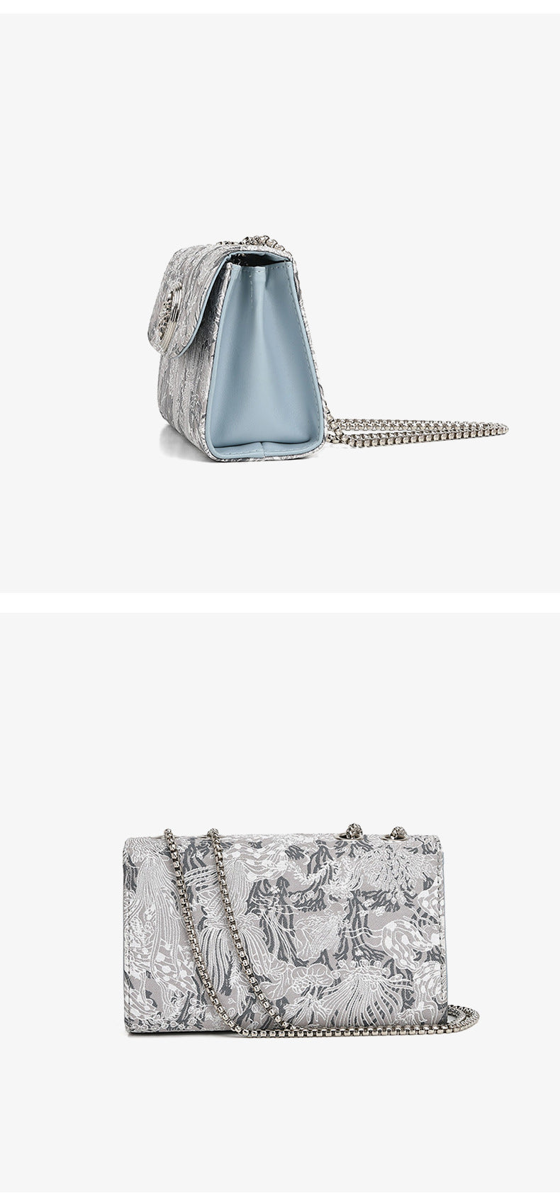 Embroidered Square Simple Chain Bag