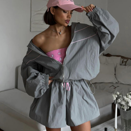 Sprint Zip Jacket Shorts Set