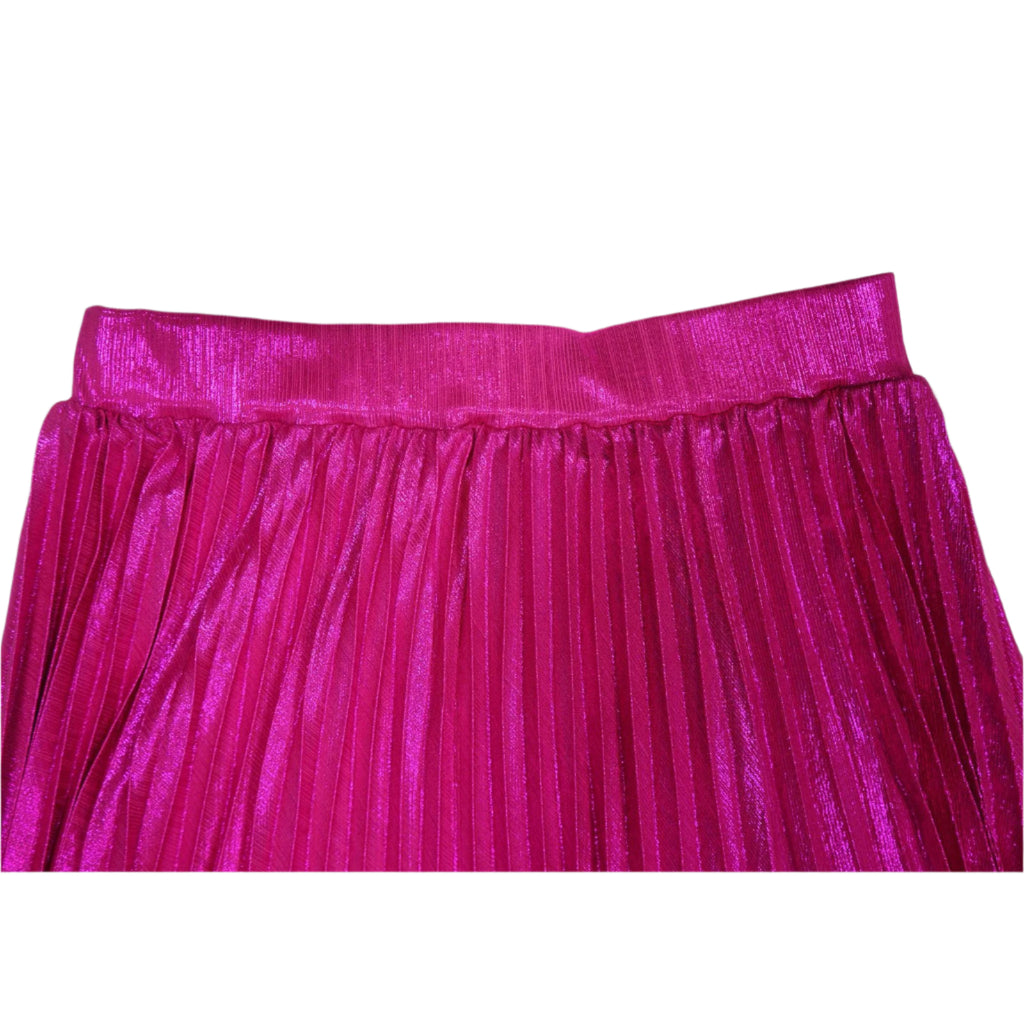 Shimmery Split Pleated Skirt