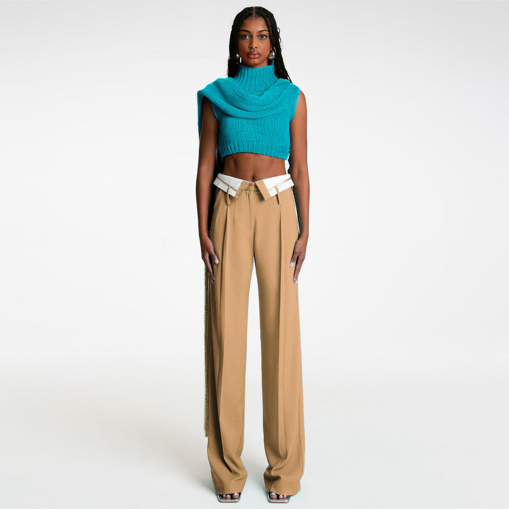 Retro Draping Work Pant