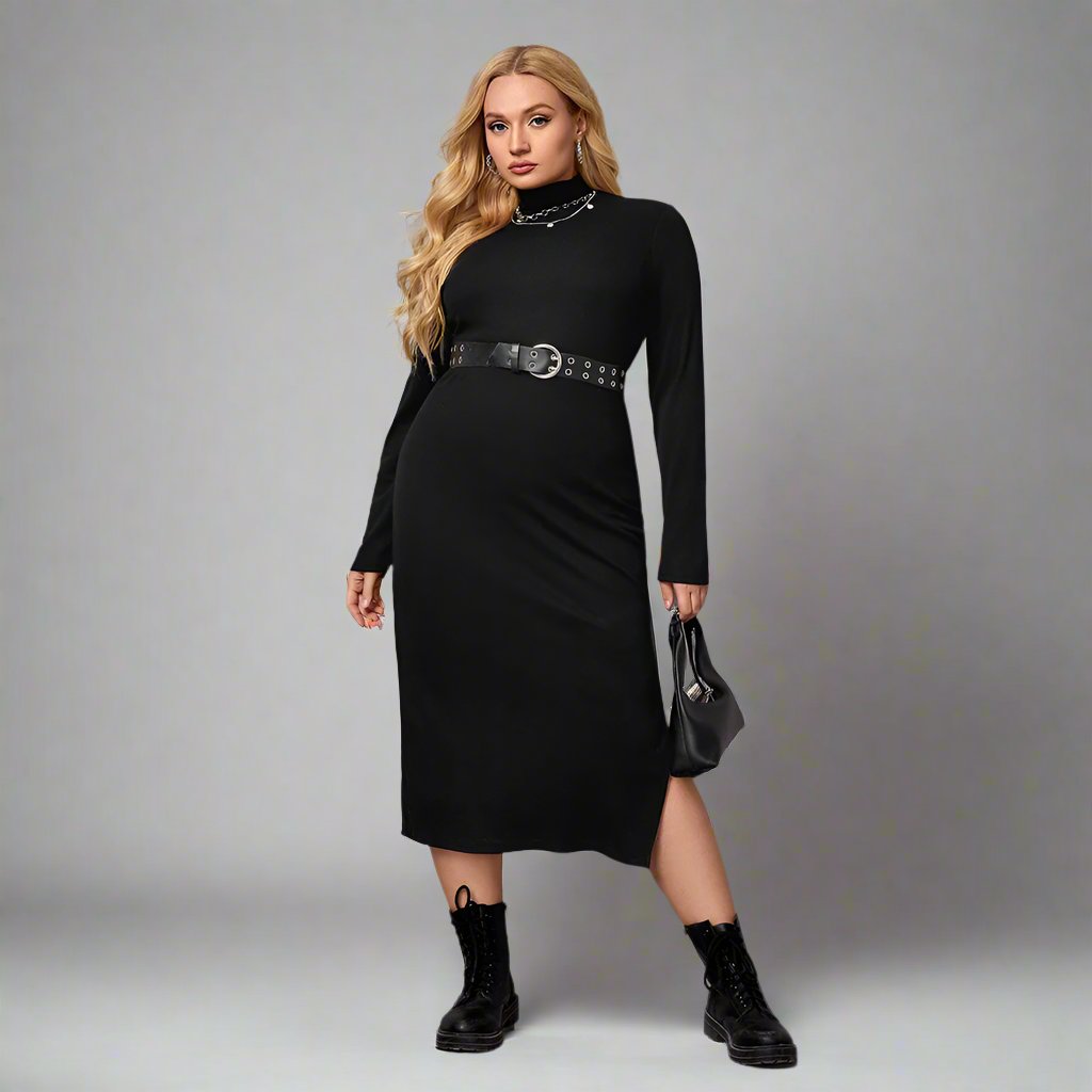 CurveTurtleneck Bottoming Dress