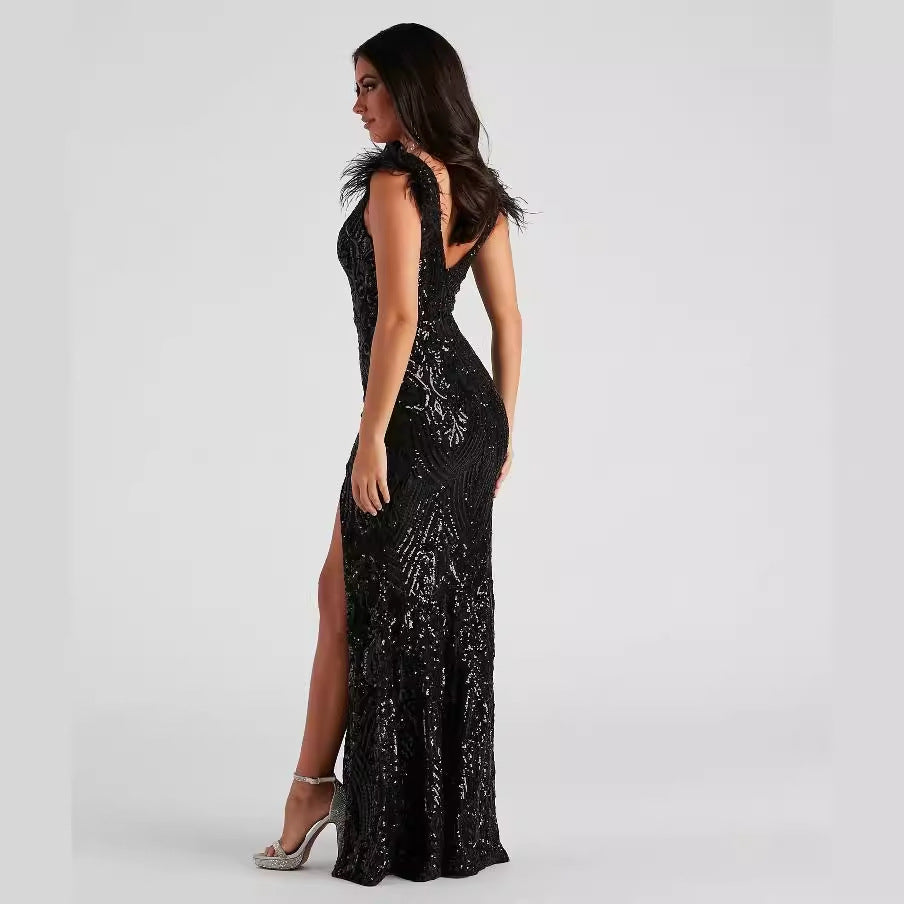 Elegant Sequined Cocktail Dress