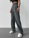 Loose Straight Office Trousers