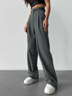 Loose Straight Office Trousers