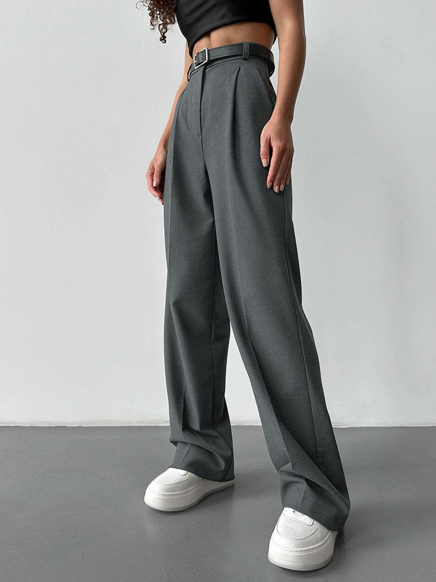 Loose Straight Office Trousers