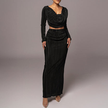 Swing Collar Rib Two Piece Set