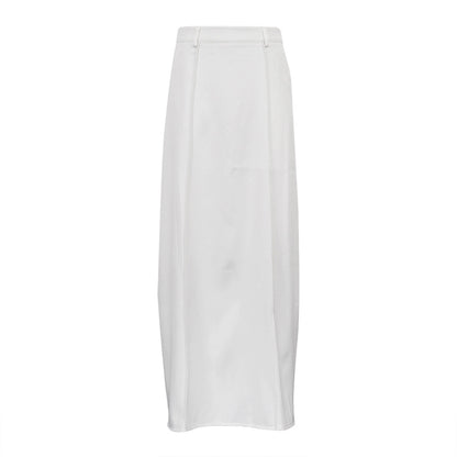 Fall French Milky White Office Mopping Skirt Loose Profile Slimming Casual Dress Women - ALL HERZ FASHIONS