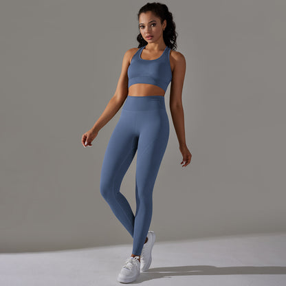 Seamless Breathable Active Pants Set