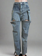 Detachable Hanging Denim Pants