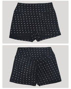 Polka Dot Cutout Crop & High-Waist Shorts Active Set