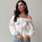 Off French Shoulder Collar Top