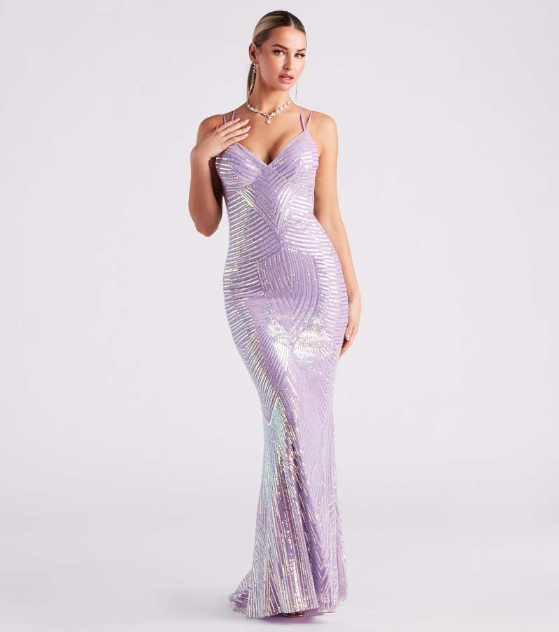 Sequined Evening Cocktail Party Dress