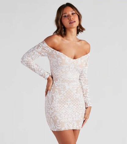 Floral Bandeau Lace Dress