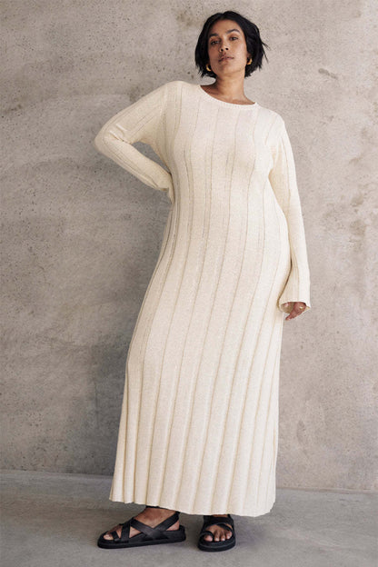 Long Knitted Sweater Maxi Dress