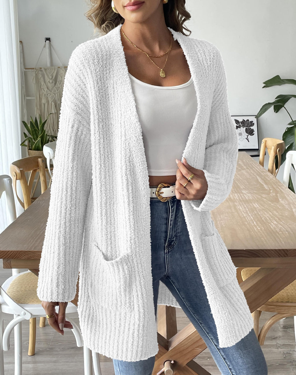 Double Pocket Casual Sweater Coat