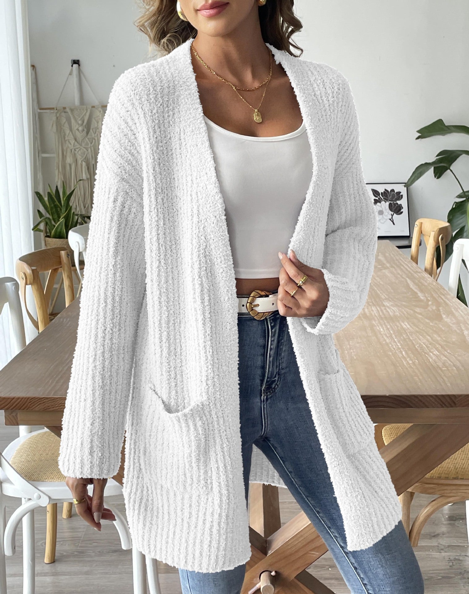 Double Pocket Casual Sweater Coat