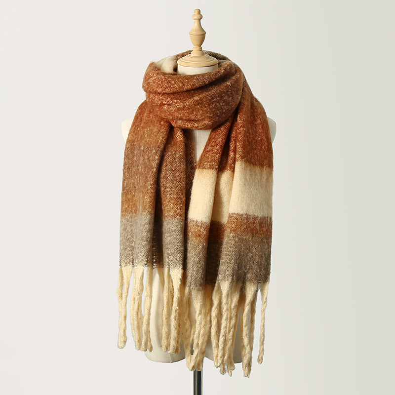 Mohair Striped Scarf