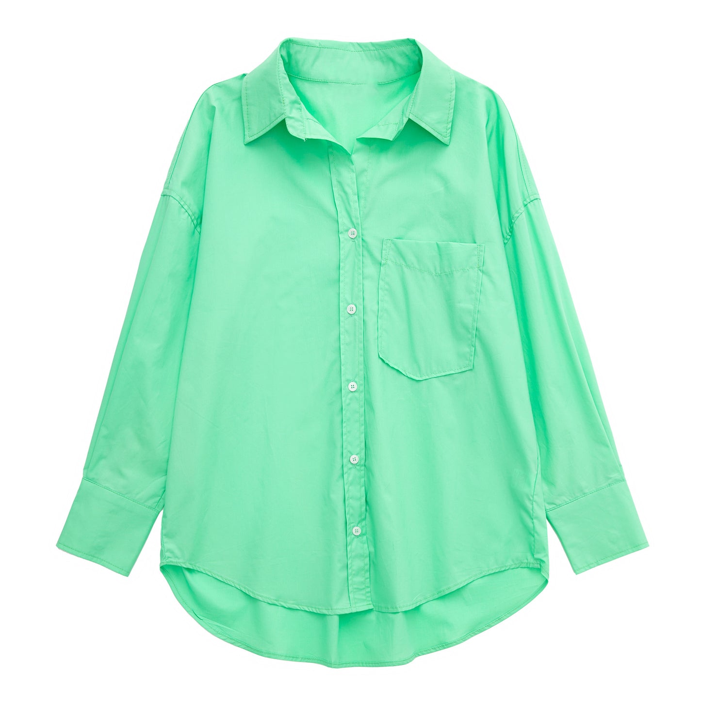 Multicolor Poplin Loose Shirt