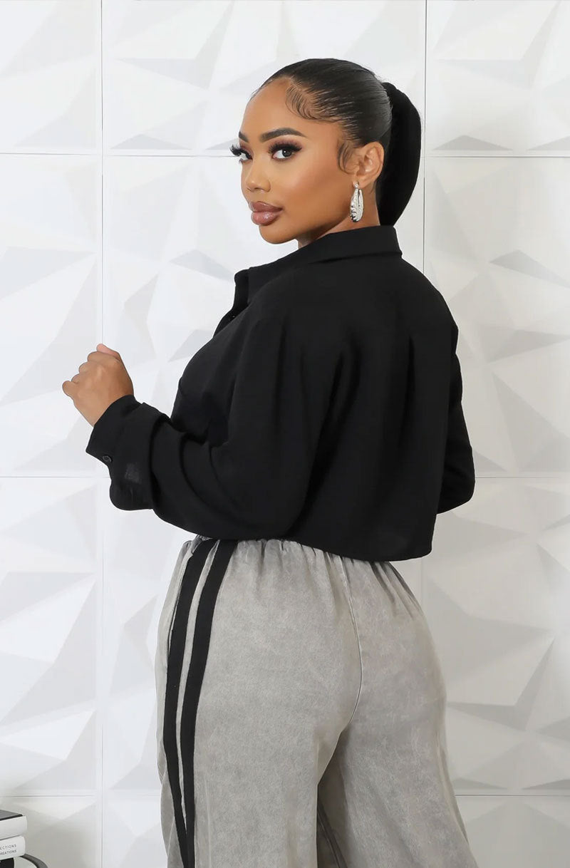 Cropped Button Shirt