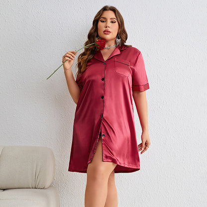 Plus Size Silk Pajamas