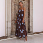 Summer Sheer Polka Dot Print Cami Dress