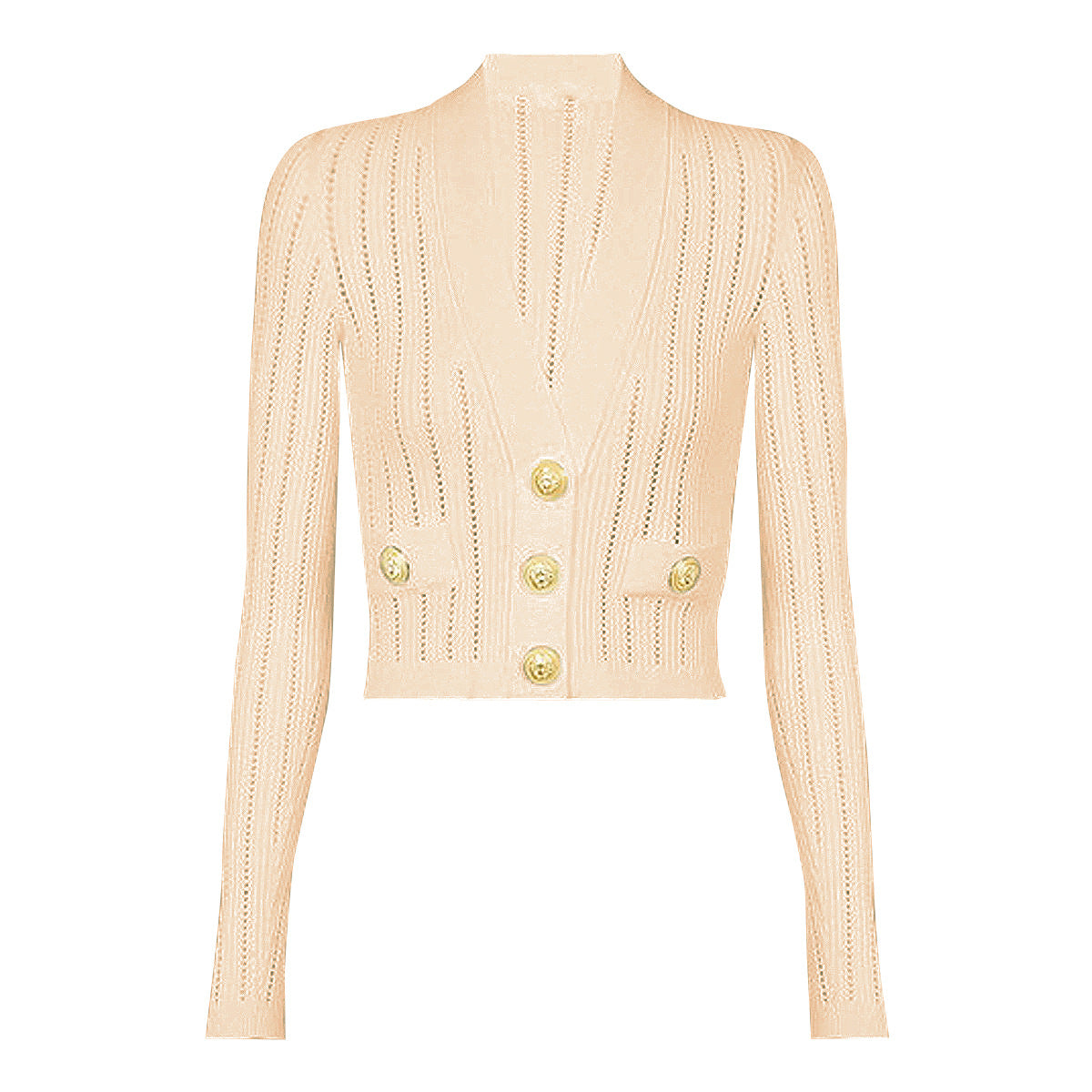 Classic Gold Button Sweater