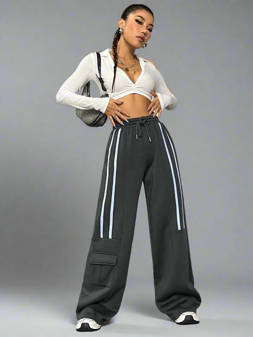 Retro Casual Track Sweatpants