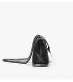 Gradient Rhombus Embossed Chain Messenger Bag