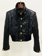 Goods Star Locomotive Plaid Style Leather Jacket