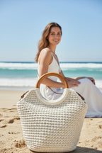 Vacation Beach Thread Woven Tote Bag