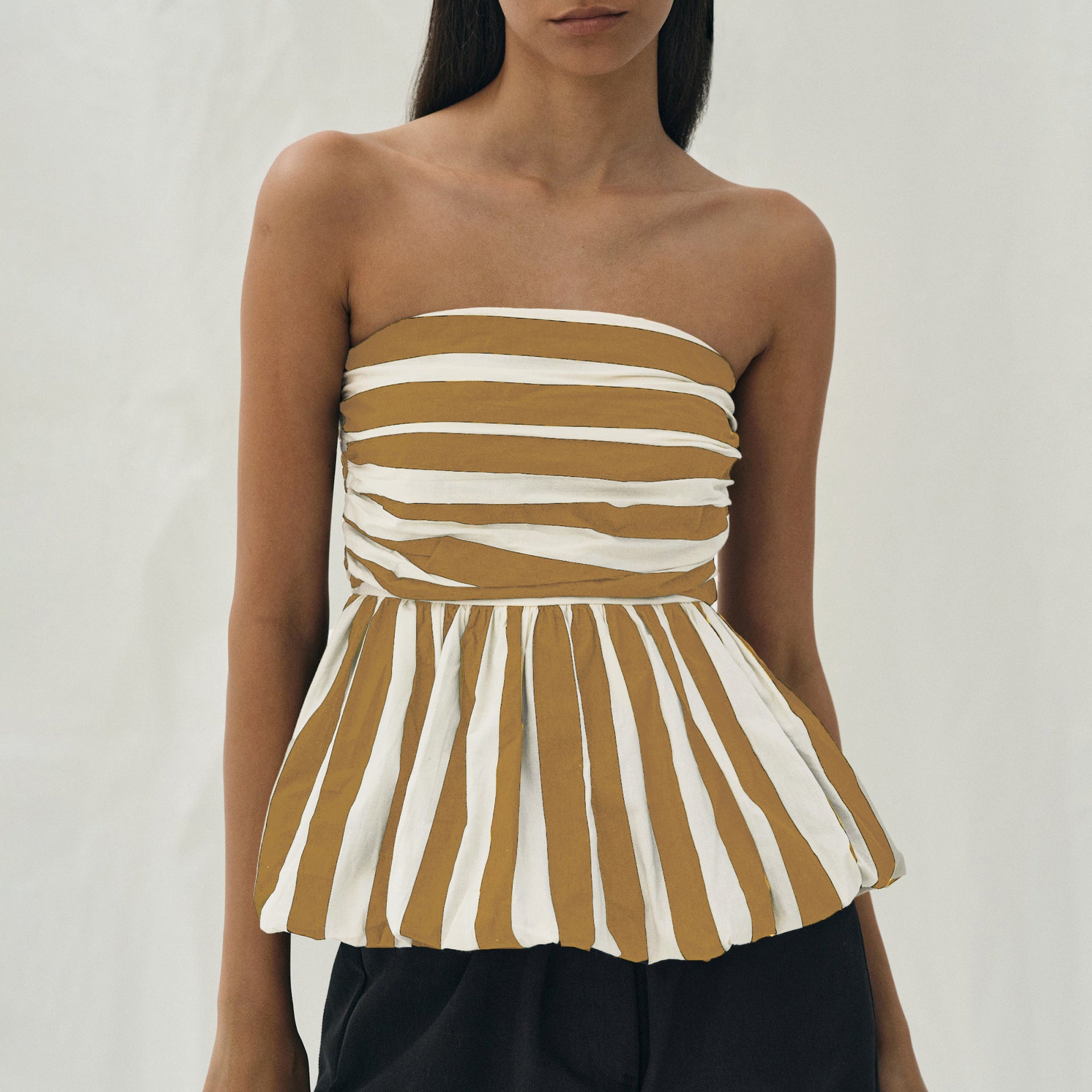 Tube Top Bud Striped Top