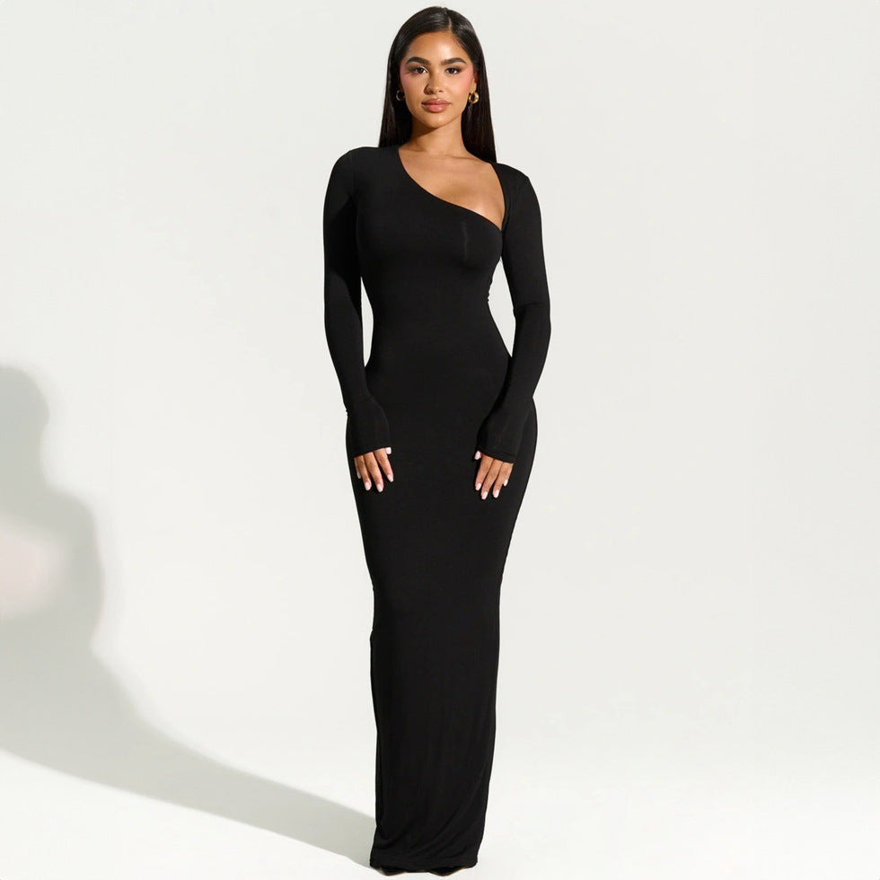 Slimming Long Back Slit Dress
