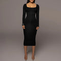 Slim Square Collar Dress