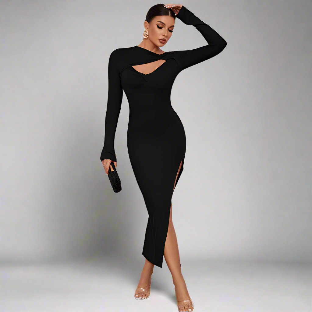 Slim Sheath Tight Sexy Slit Dress