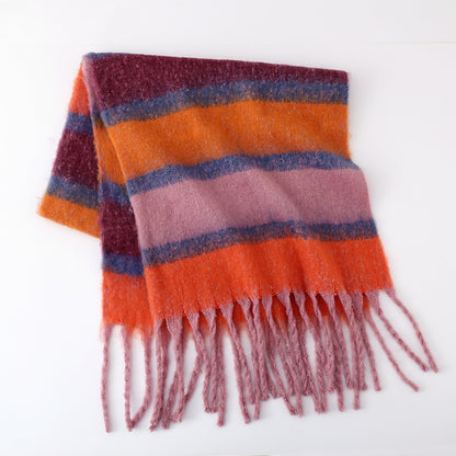 Mohair Striped Scarf