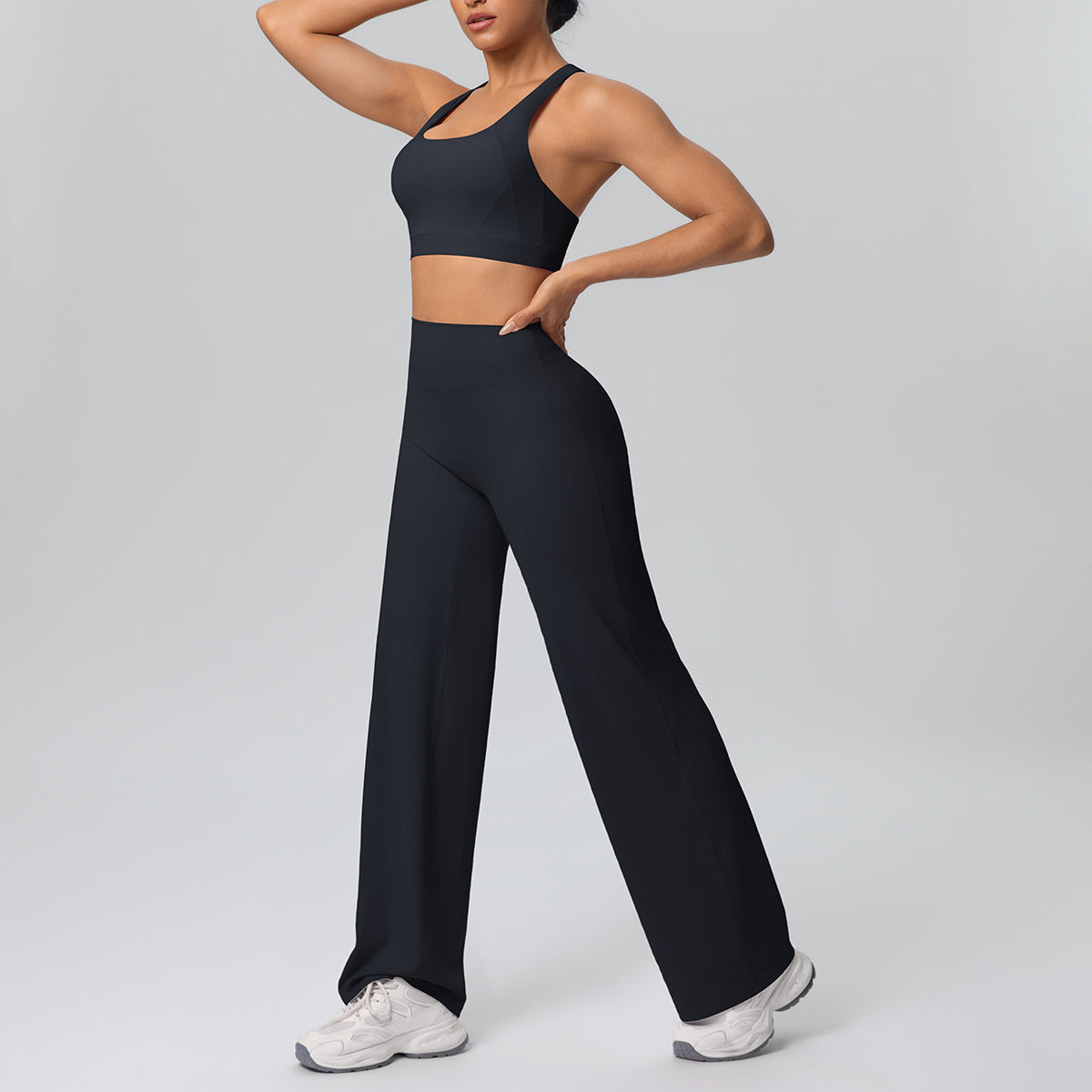 Cross Strap Bra & Straight Leg Active Pants