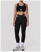 Polka Dot H-Back Sports Bra & Legging Set