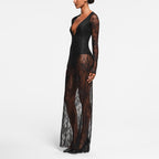 Deep V Plunge Lace Lining Base Dress