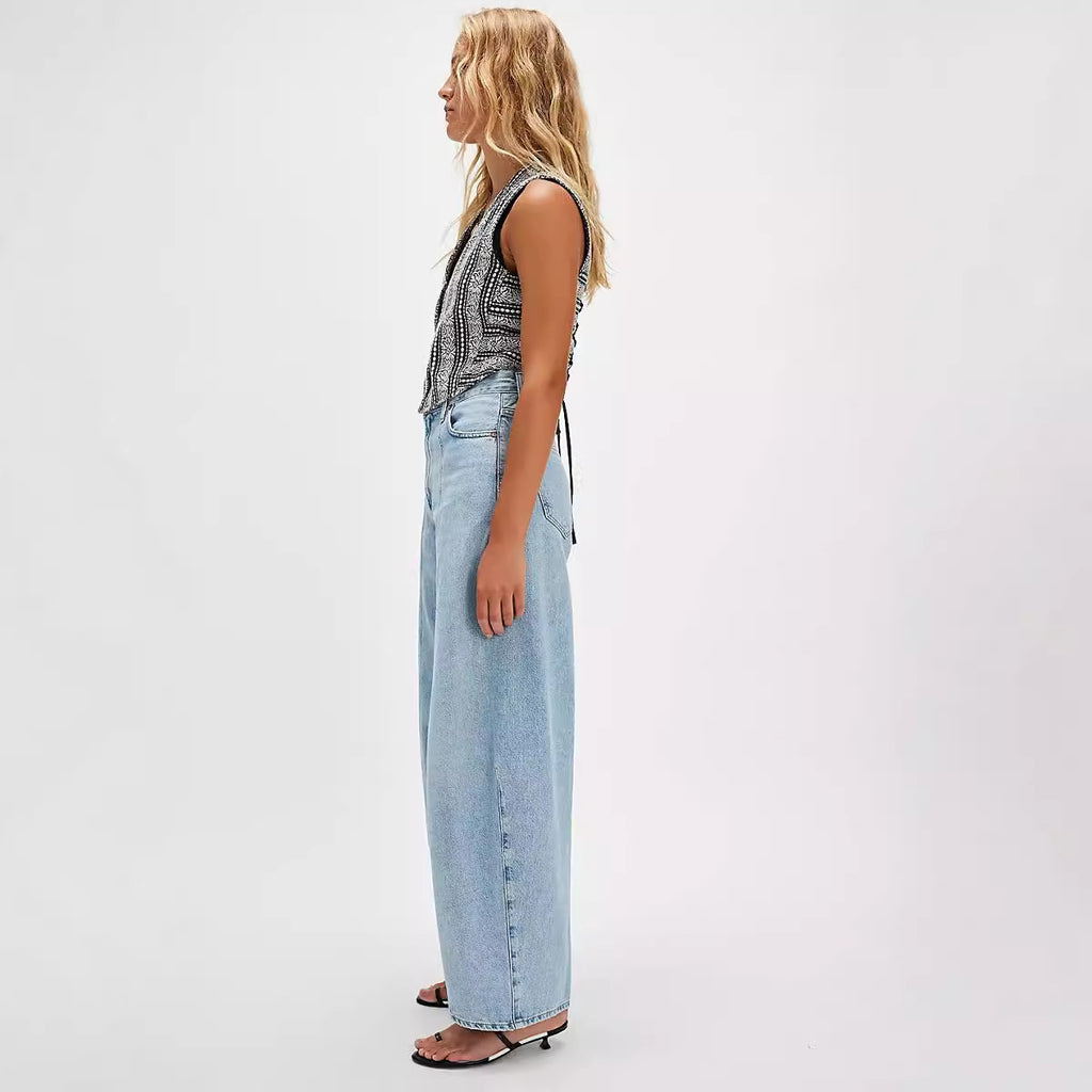 Loose Straight Jeans Pants