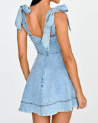 Spring Strap Denim Dress