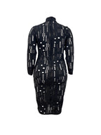 Curve Trend Sheer Hip Zipper Dress