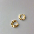 Retro Metal Buckles Hoop Earrings